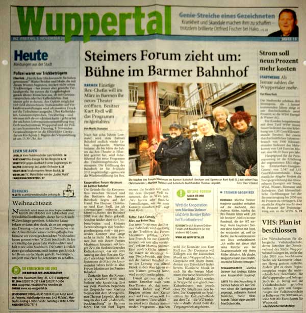 Wuppertaler Zeitung, 5.11.2010